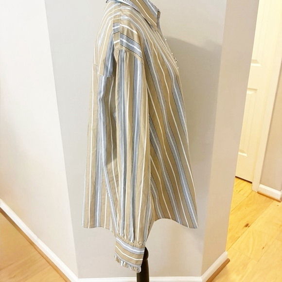 Damson Madder NWT Kylie ruffled button down long sleeve shirt size UK12(US 8) - Picture 6 of 16